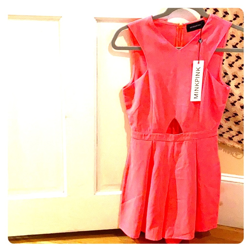 Brand New MINKPINK Hot Pink Romper